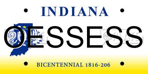 OESSESS Indiana License Plate