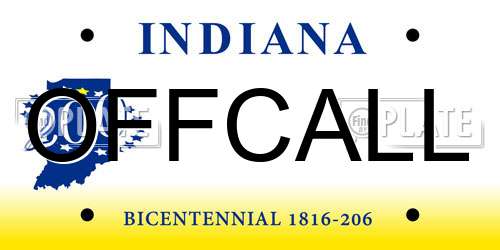 OFFCALL Indiana License Plate