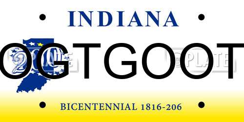 OGTGOOT Indiana License Plate