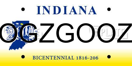 OGZGOOZ Indiana License Plate