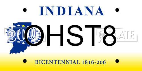 OHST8 Indiana License Plate