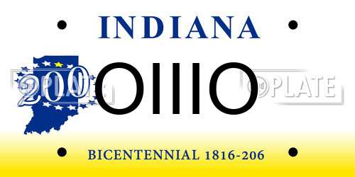 OIIIO Indiana License Plate