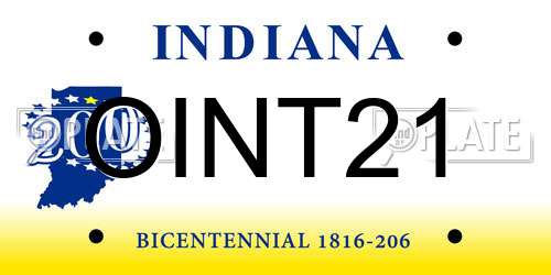OINT21 Indiana License Plate