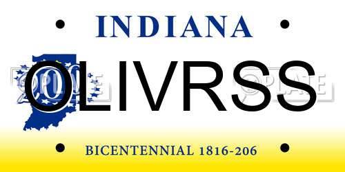 OLIVRSS Indiana License Plate