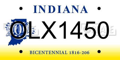 OLX1450 Indiana License Plate