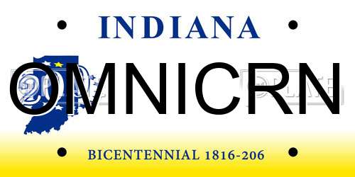 OMNICRN Indiana License Plate