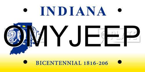 OMYJEEP Indiana License Plate