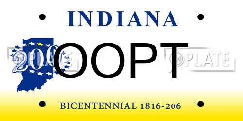 OOPT Indiana License Plate
