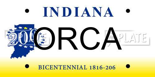 ORCA Indiana License Plate