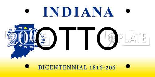 OTTO Indiana License Plate