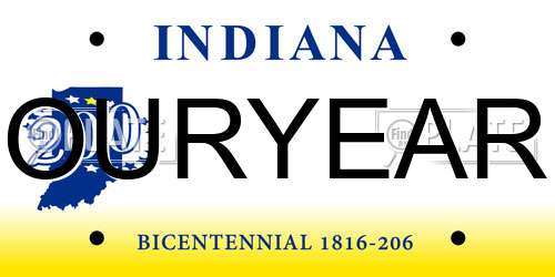OURYEAR Indiana License Plate