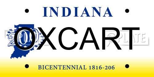 OXCART Indiana License Plate