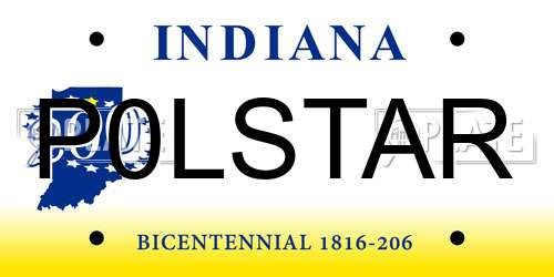 P0LSTAR Indiana License Plate