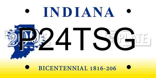 P24TSG Indiana License Plate