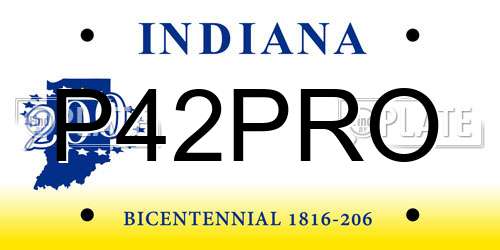 P42PRO Indiana License Plate