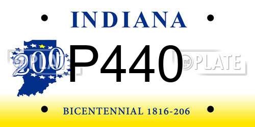 P440 Indiana License Plate