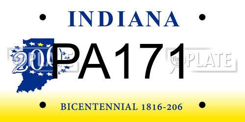 PA171 Indiana License Plate