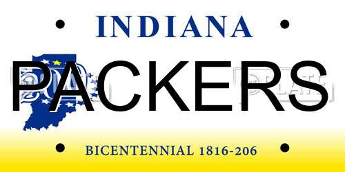 PACKERS Indiana License Plate