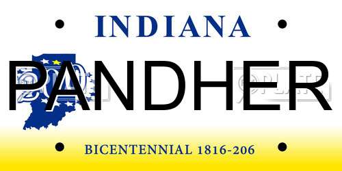 PANDHER Indiana License Plate