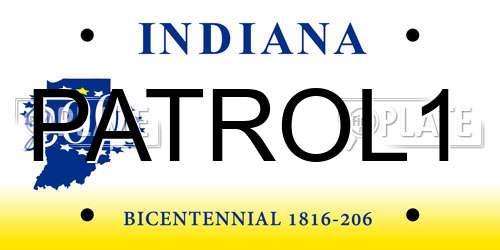 PATROL1 Indiana License Plate