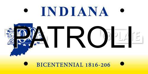 PATROLI Indiana License Plate
