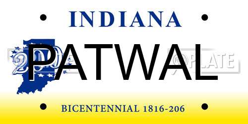 PATWAL Indiana License Plate