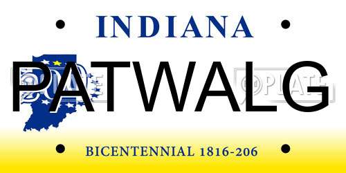 PATWALG Indiana License Plate