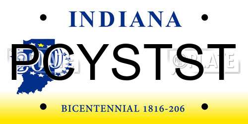 PCYSTST Indiana License Plate