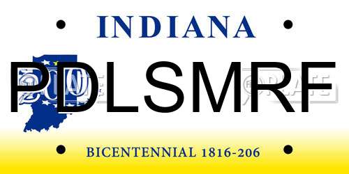 PDLSMRF Indiana License Plate