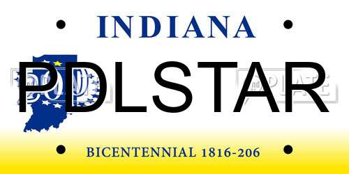 PDLSTAR Indiana License Plate