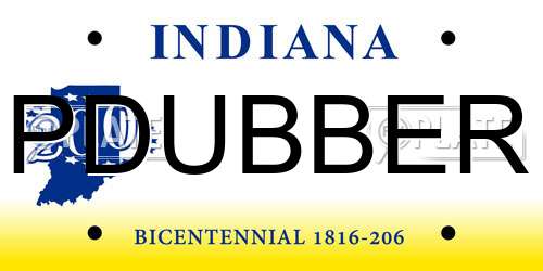 PDUBBER Indiana License Plate