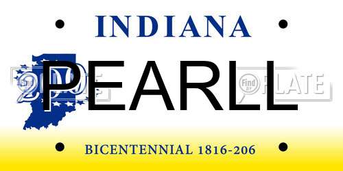 PEARLL Indiana License Plate