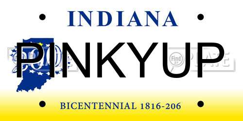 PINKYUP Indiana License Plate