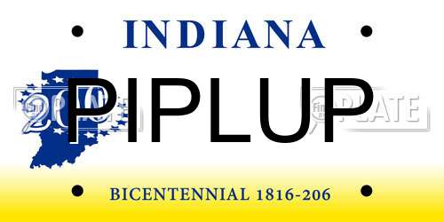 PIPLUP Indiana License Plate
