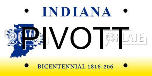 PIVOTT Indiana License Plate