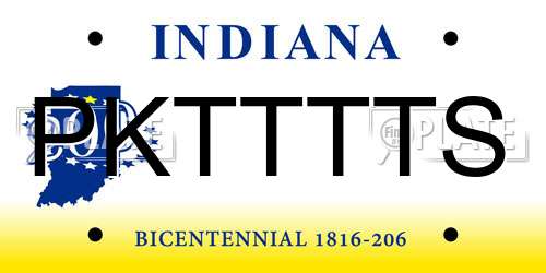 PKTTTTS Indiana License Plate