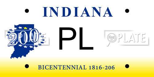 PL Indiana License Plate
