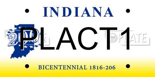 PLACT1 Indiana License Plate