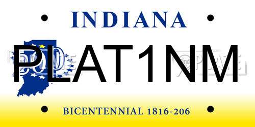 PLAT1NM Indiana License Plate