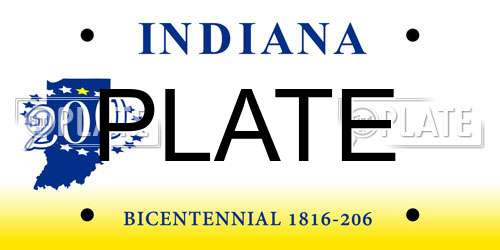 PLATE Indiana License Plate