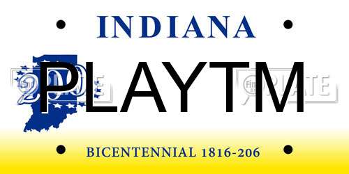 PLAYTM Indiana License Plate