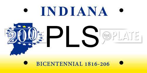 PLS Indiana License Plate