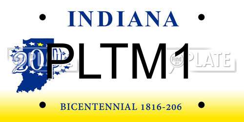PLTM1 Indiana License Plate