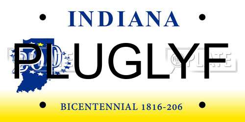 PLUGLYF Indiana License Plate