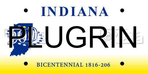 PLUGRIN Indiana License Plate