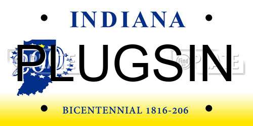 PLUGSIN Indiana License Plate