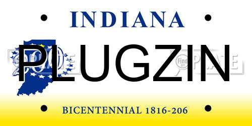 PLUGZIN Indiana License Plate