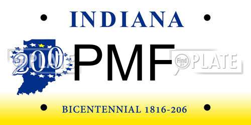 PMF Indiana License Plate