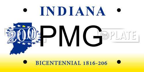 PMG Indiana License Plate
