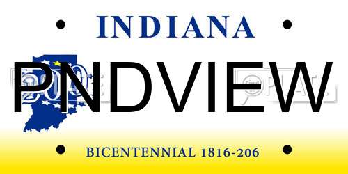 PNDVIEW Indiana License Plate